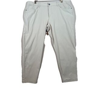 Lululemon Slim ABC Warpstreme Pant Men 38x27 Tan Stretch LM5AQQS Athleisure